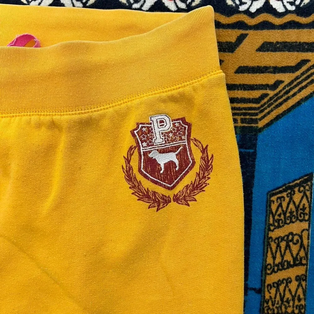 Vintage Victoria secret orange sweatpants Capri joggers Size large y2k fairy - Picture 4 of 8